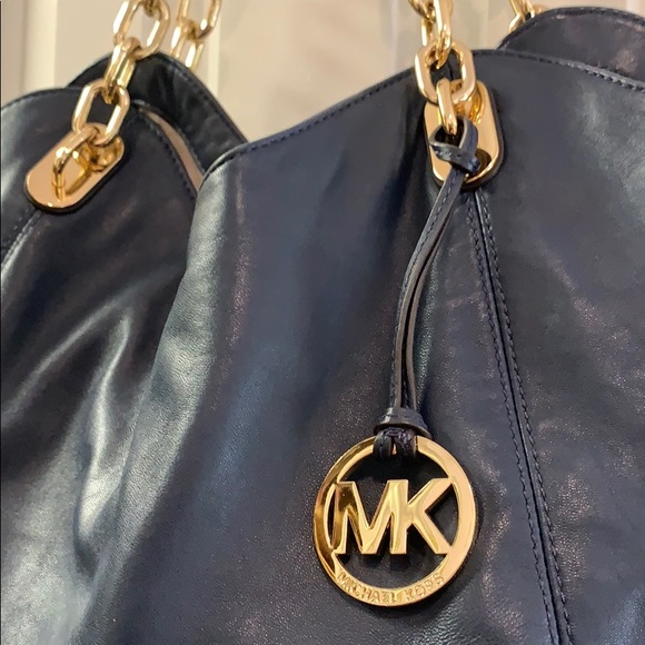 Michael Kors dark blue hobo bag!